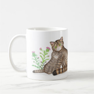 Cute Scottish Wildcat and kitten mug