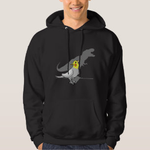 Cute Screaming Parrot Birb Memes Funny T-Rex Cocka Hoodie