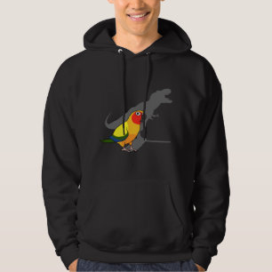 Cute Screaming Parrot, Birb Memes, Funny T-Rex Sun Hoodie