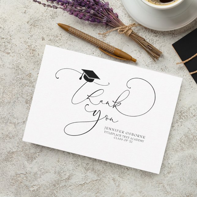 Cute Script Calligraphy Graduation Thank You (Creator Uploaded)