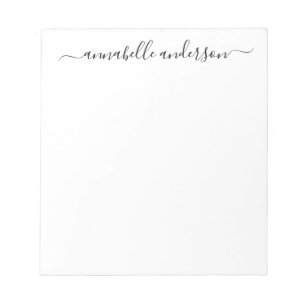 Cute Script Feminine Pretty Business Calligraphy Notepad