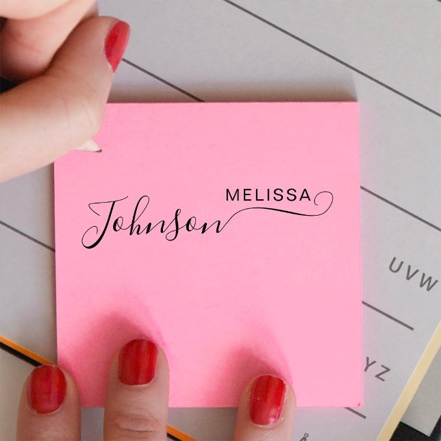 Cute Script Font Custom Signature Name Business Self-inking Stamp (Creator Uploaded)