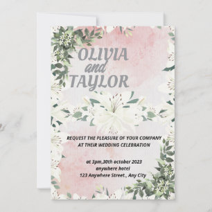 Cute Script Invitation Wedding