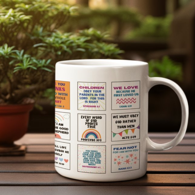 Cute scripture kids memory bible verse  coffee mug (Creator Uploaded)