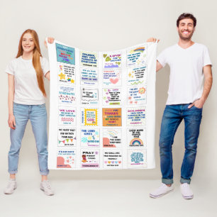 Cute scripture kids memory bible verse  fleece blanket