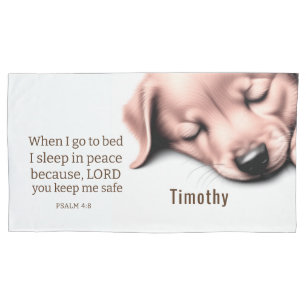 Cute Scripture Puppy Pillowcase