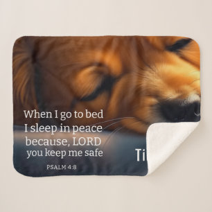 Cute Scripture Puppy Sherpa Blanket
