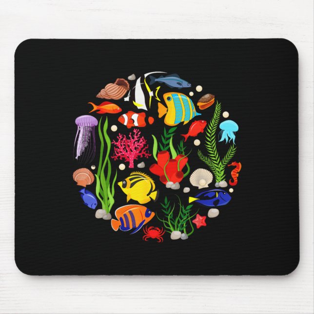 Cute Sea Animal Oceans Clownfish Aquarium Toddler  Mouse Pad (Front)