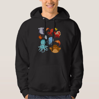 Cute Sea Animals Ocean Creatures Clownfish Hoodie