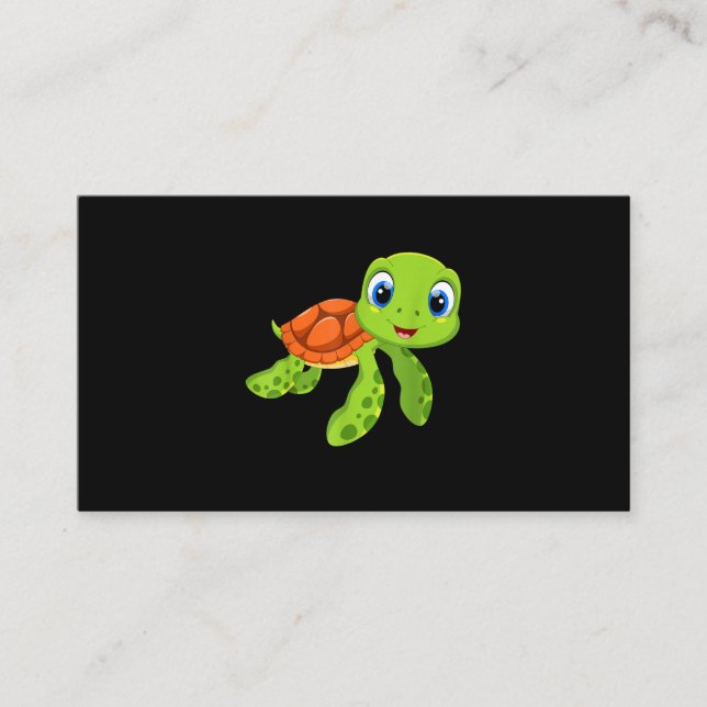 Cute Sea Baby Turtle Gift Business Card (Front)