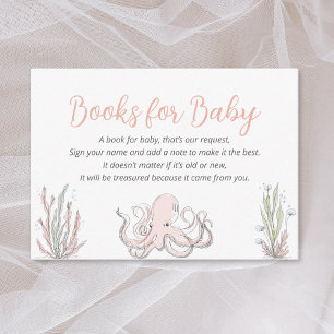 Cute Sea Coastal Baby Shower Books for Baby Enclosure Card