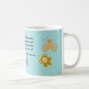 Cute Sea Creatures with Inspirational Quote Coffee Mug