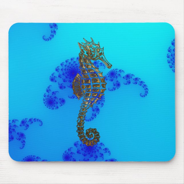 Cute Sea Horse Marine Animal Gift Mouse Pad (Front)