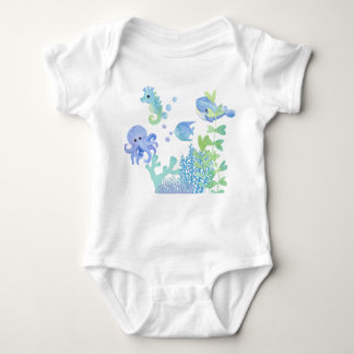 Cute Sea life  Baby Bodysuit