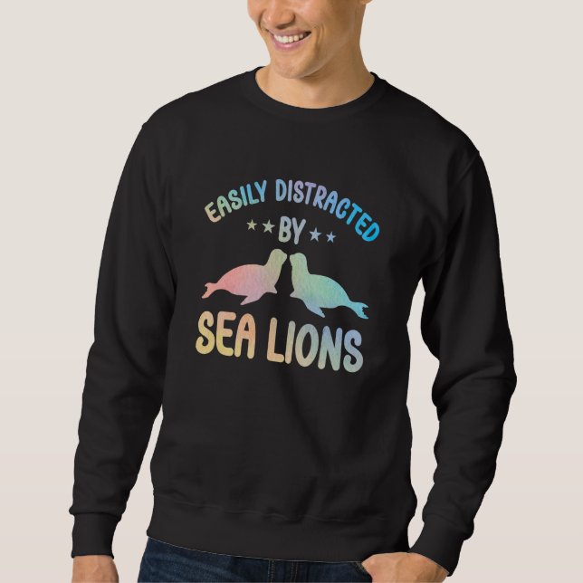 Cute Sea Lion Apparel for Women and Girls Sea lion Sweatshirt (Front)