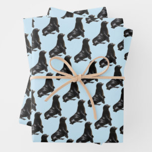 Cute Sea Lion Wrapping Paper Sheets