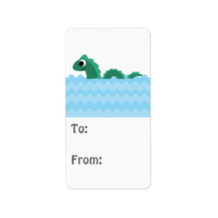 Cute Sea Monster Label