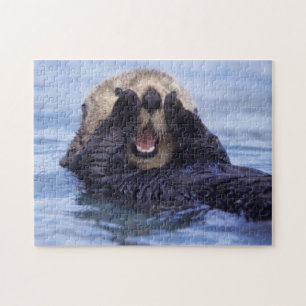 Cute Sea Otter   Alaska, USA Jigsaw Puzzle
