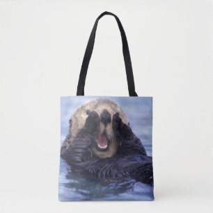 Cute Sea Otter Alaska, USA Tote Bag