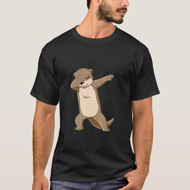 Cute Sea Otter Dancing Kids Women Mens T-Shirt (Front)