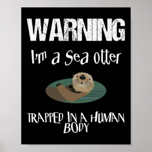 Cute Sea Otter Halloween Easy Lazy Costume Gag Par Poster