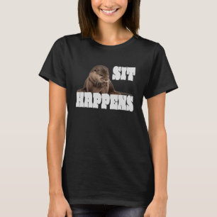 Cute sea otter retro vintage otter otter motif 1 T-Shirt