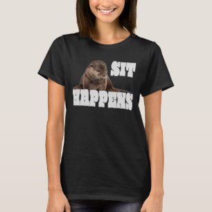 Cute sea otter retro vintage otter otter motif 1 T-Shirt