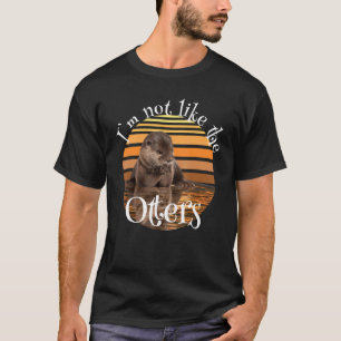 Cute sea otter retro vintage otter otter motif 3 T-Shirt