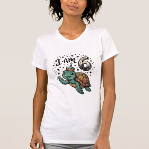 Cute Sea Turtle 6th Birthday Vintage Shirt Design_