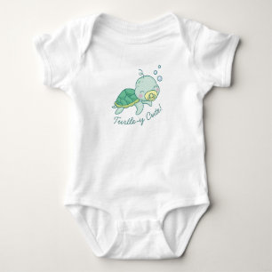 Cute Sea Turtle Baby Shower Kawaii White Bodysuit