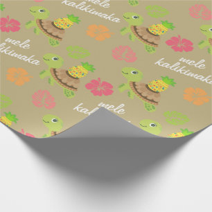 Cute Sea Turtle Christmas Wrapping Paper