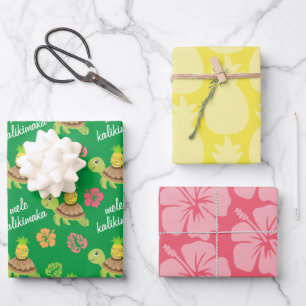 Cute Sea Turtle Christmas Wrapping Paper Sheet