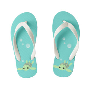 Cute Sea Turtle Flops, Kids Kid's Thongs