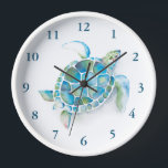 Cute Sea Turtle Nursery Clocks<br><div class="desc">Transform your child's nursery into an ocean paradise with this adorable Watercolor Sea Turtle Nursery Clock by Victoria Grigaliunas of Do Tell A Belle. Designed with love and care, this charming clock features a cute sea turtle in soothing shades of turquoise blue and green. Perfect for kids, this whimsical piece...</div>