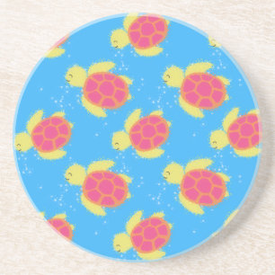 Cute Sea Turtle Pattern Coaster