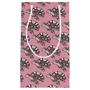 Cute sea turtle pink small gift bag