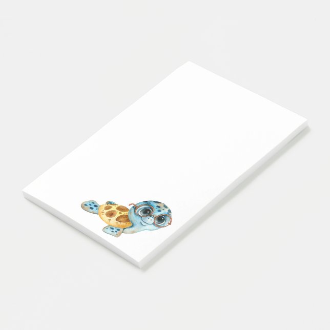 Cute Sea Turtle Post-it Notes (Angled)