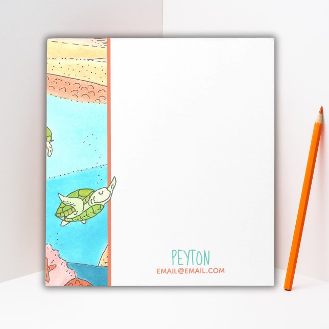 Cute Sea Turtle Stationery Notepad (Creator Uploaded)