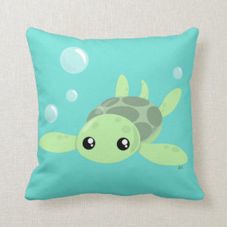 Cute Sea Turtle Throw Pillow
