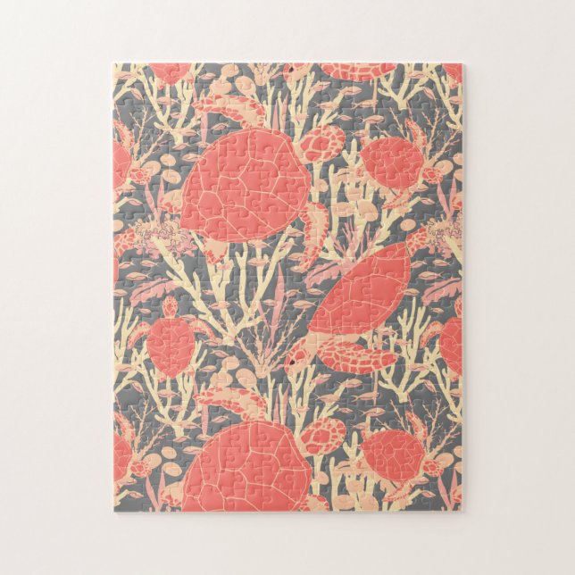 Cute Sea Turtles Jigsaw Puzzle (Vertical)