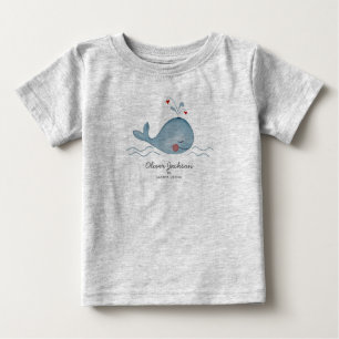 Cute Sea Whale   Baby Boy   T-shirt