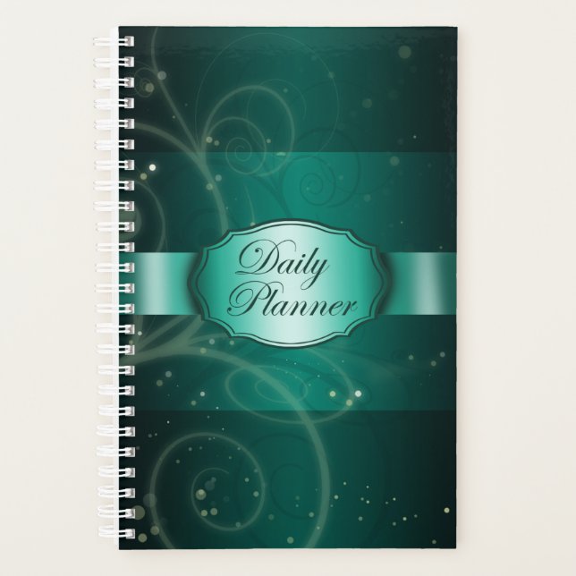Cute Seafoam Green Daily Planner (Front)