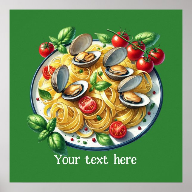 Cute seafood customise business poster (Front)