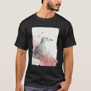 Cute Seagull Japanese Cherry Blossom Watercolor Se T-Shirt