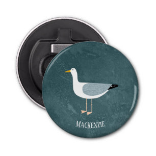 Cute Seagull Name Bottle Opener