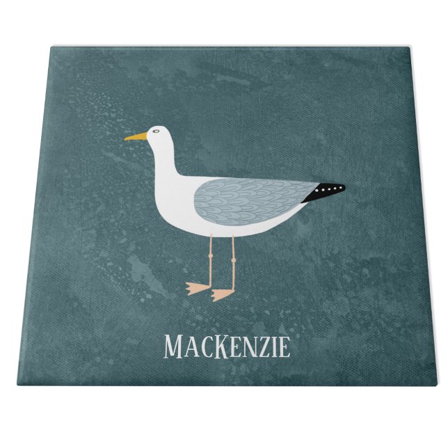 Cute Seagull Name Ceramic Tile