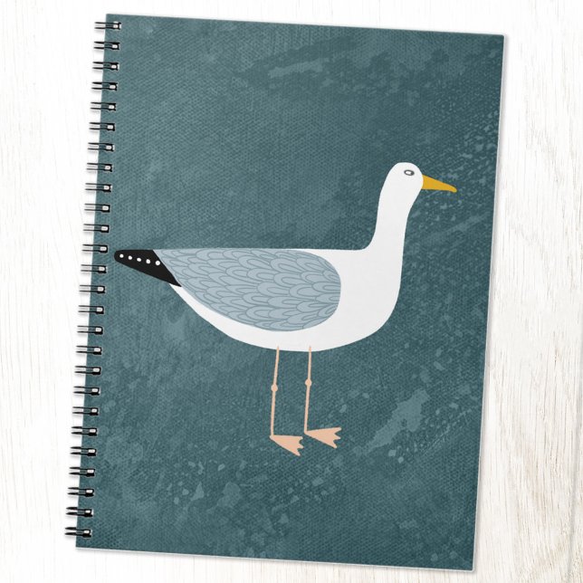 Cute Seagull Nautical Notebook (Fun seagull coastal bird notebook)