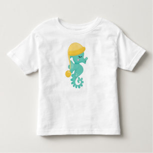 Cute Seahorse, Green Seahorse, Sleeping Seahorse Toddler T-Shirt