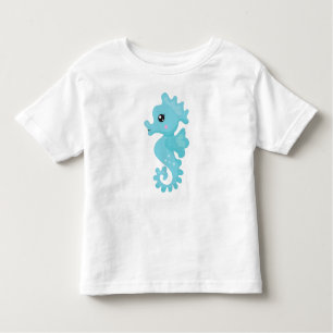 Cute Seahorse, Little Seahorse, Blue Seahorse Toddler T-Shirt