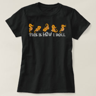 Cute Seahorse Lover Kids How I Roll Seahorse T-Shirt